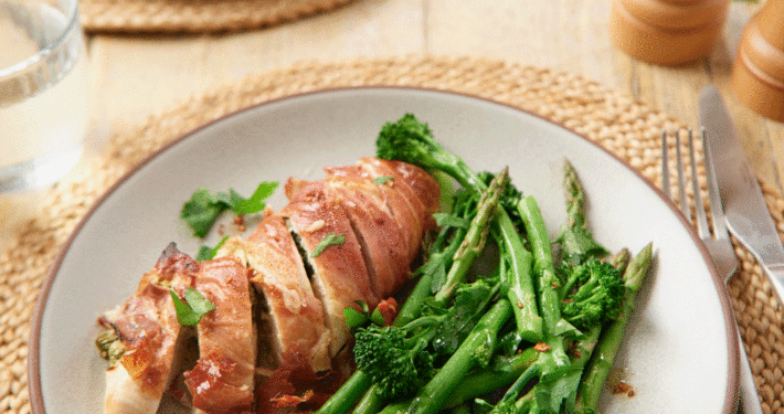 Spinach stuffed chicken