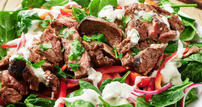 Warm lamb salad