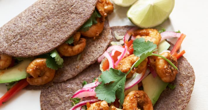 Prawn tortillas