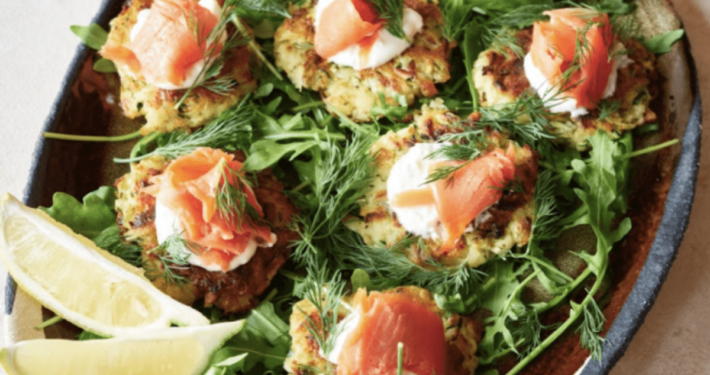 Latkes with smoked salmon